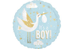 Foil Balloon - "It's a BOY!" - Special Delivery - Pink - 45 cm